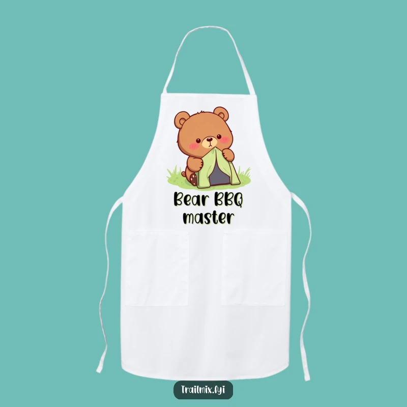Funny Bear Camping Tent Apron - Determined Kitchen Wear, Perfect Humorous Gift