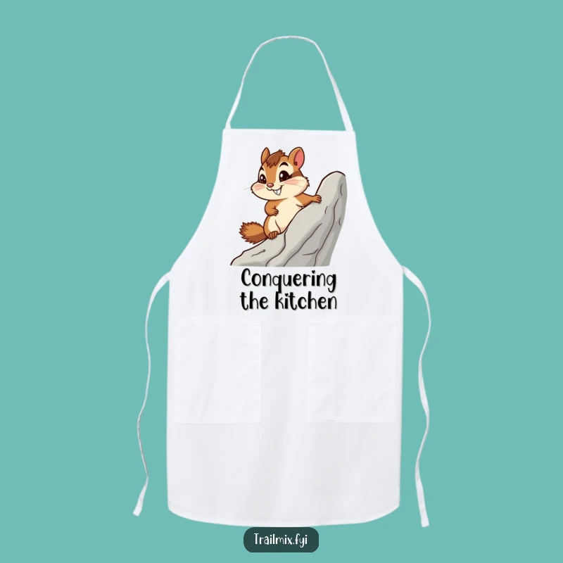 Funny Determined Chipmunk Apron, Adventurous Kitchen Wear and a Perfect Funny Gift