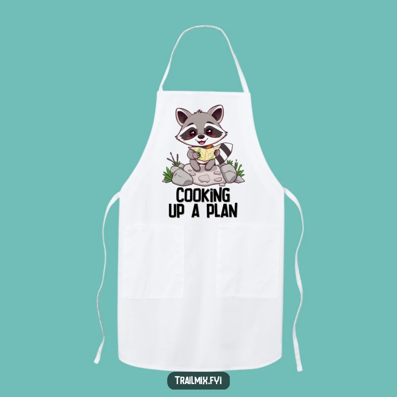 Funny Raccoon Map Apron - Hilarious Kitchen Navigator Gift