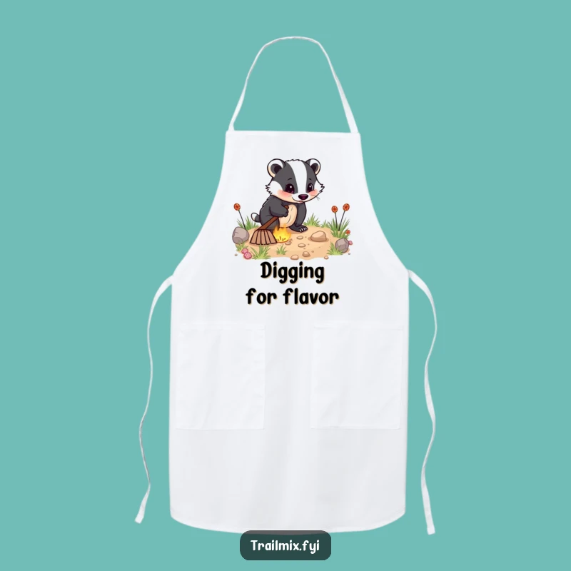 Funny Badger Digging Apron: Hilarious Kitchen Wear for Enthusiastic Diggers!