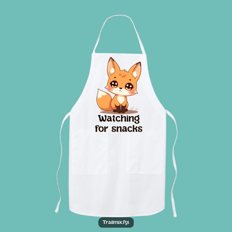 Funny Curious Fox Apron: Kitchen Watcher, Perfect Funny Gift for Chefs