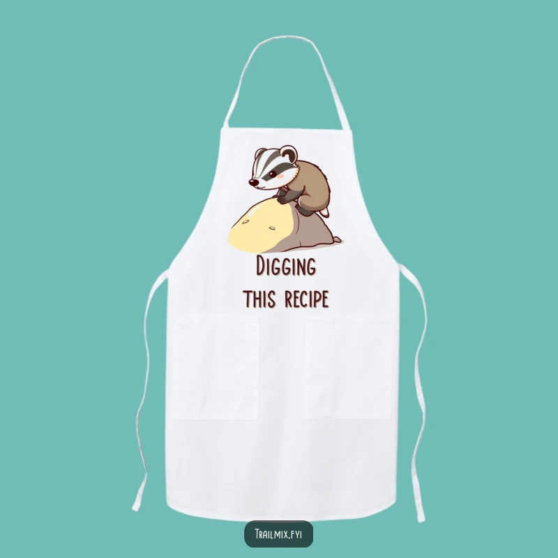 Funny Determined Badger Chef Apron - Humorous Kitchen Motivator