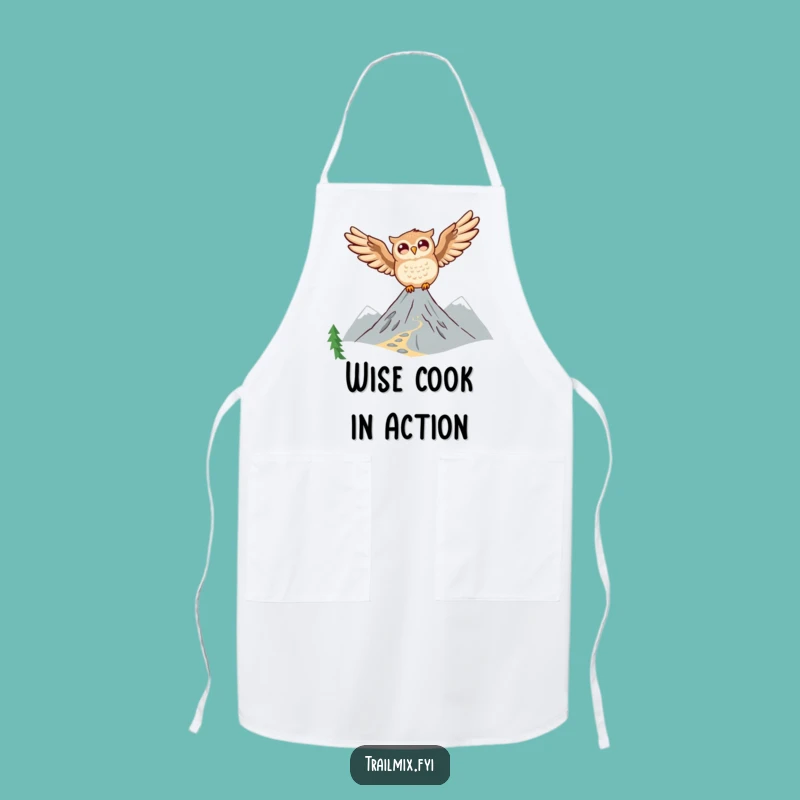 Funny Owl Soaring Apron - Kitchen Adventure & Joyful Cooking