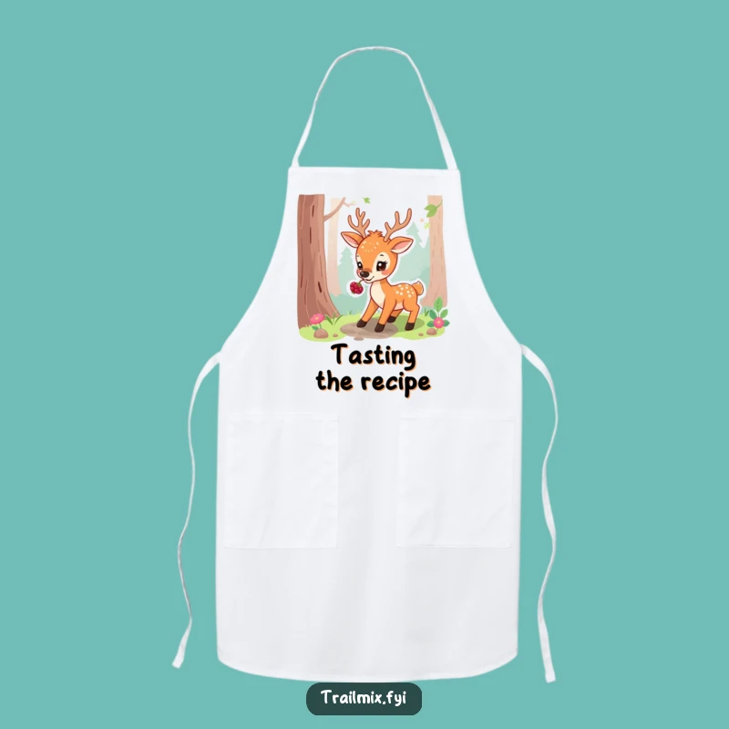 Funny Playful Deer Apron: Forest Snack Time, Perfect Funny Gift for Cooks