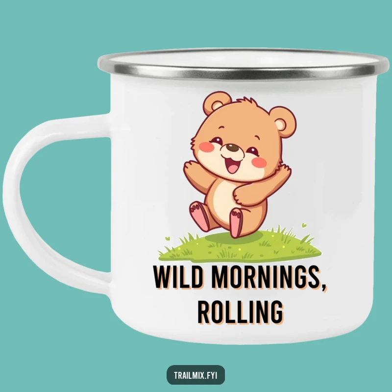 Funny Bear Cub Camping Mug: Rugged Playfulness for Adventures, A Great Funny Gift