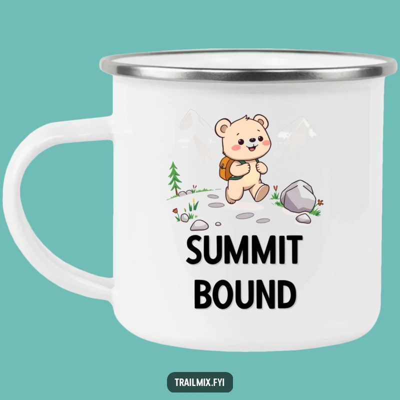 Funny Bear Cub Mountain Camping Mug: Trail Fuel for Smiles, Ultimate Funny Gift
