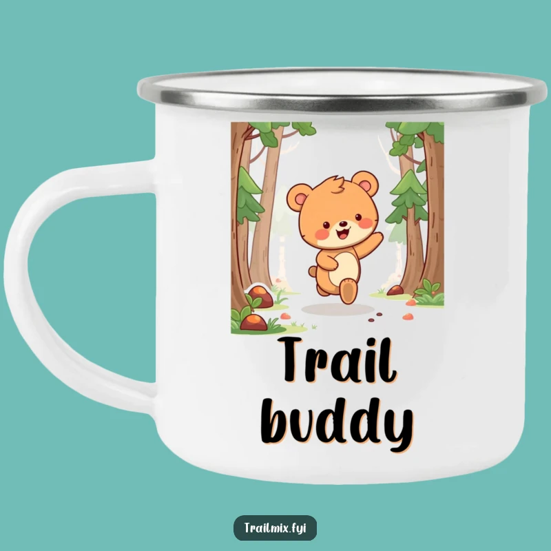 Funny Bear Cub Skipping Camping Mug: Hilarious Companion for Adventures