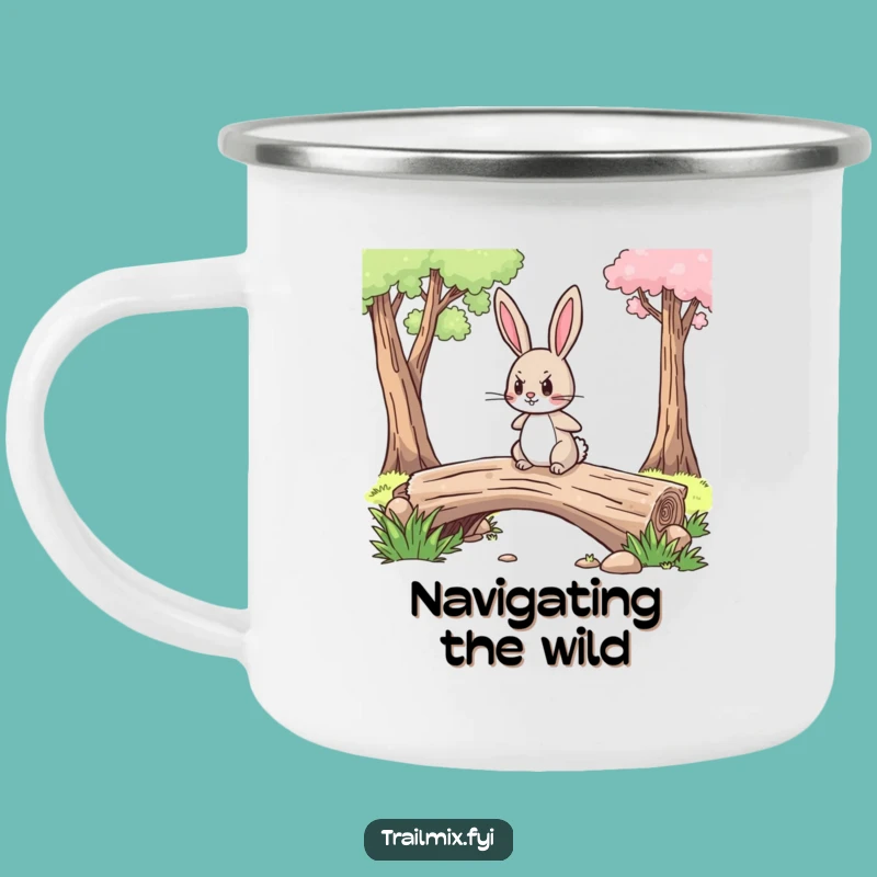 Funny Brave Rabbit Camping Mug: Trail Crossing Mug, The Ultimate Funny Gift