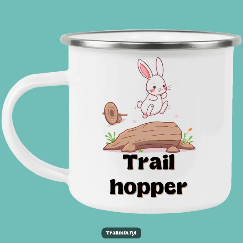 Funny Bunny Rabbit Camp Mug: Playful Leaper Outdoor Fun Gift