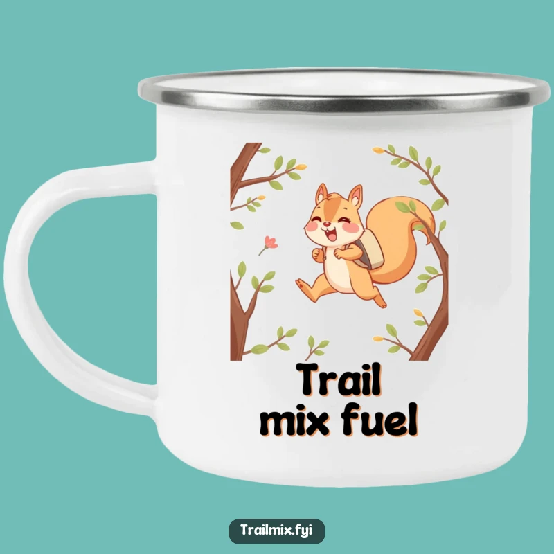 Funny Happy Squirrel Campfire Mug - Adventurous Critter Outdoor Drinkware