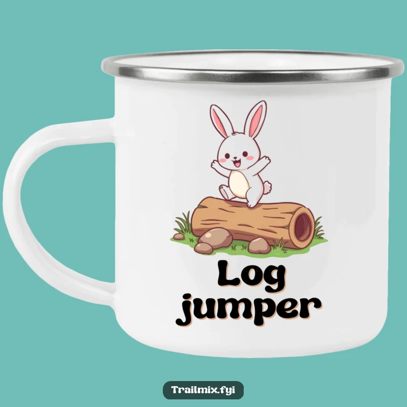Funny Rabbit Hopping Camping Mug: Hilarious Companion for Meadow Adventures