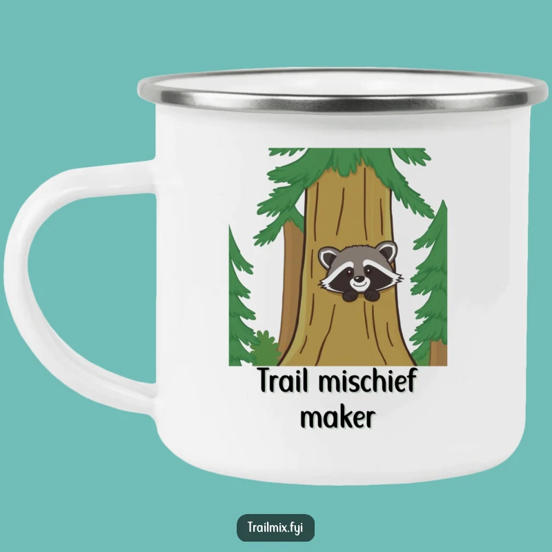 Funny Giggling Raccoon Camping Mug: Hilarious Trail Companion & Gift