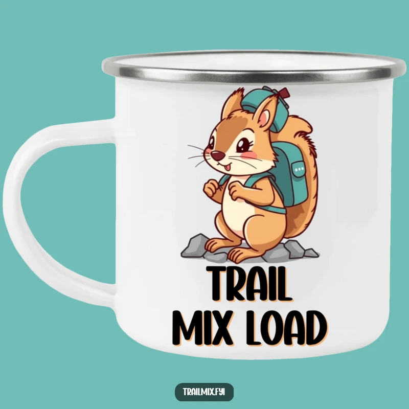 Funny Squirrel Climbing Camping Mug - Adventurous & Hilarious Outdoor Gift