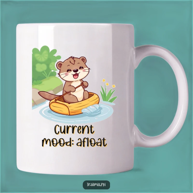 Funny Otter Rafting Mug: Hilarious River Adventure Gift for Otter Lovers
