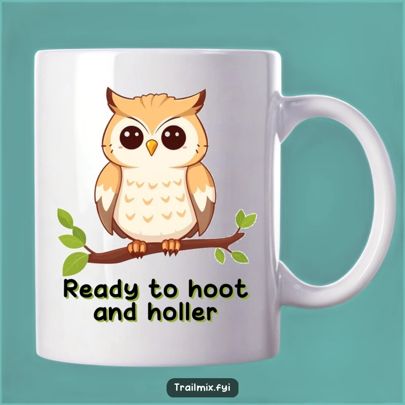 Funny Adventure Owl Mug, Wise Perching Protagonist, Perfect Funny Gift