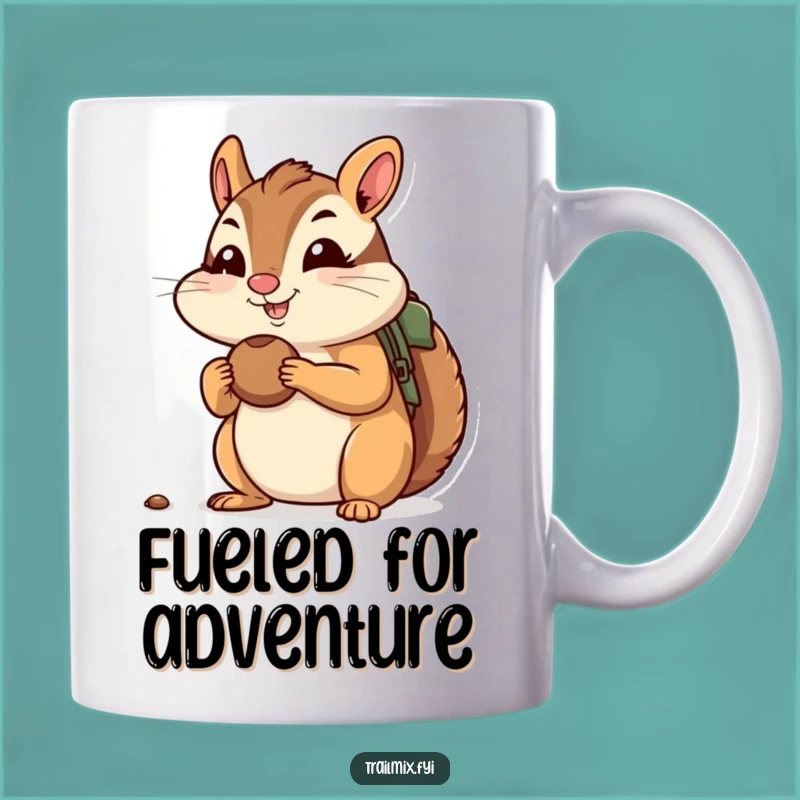 Funny Cheerful Chipmunk Hiking Mug - Cute Nutty Character Gift