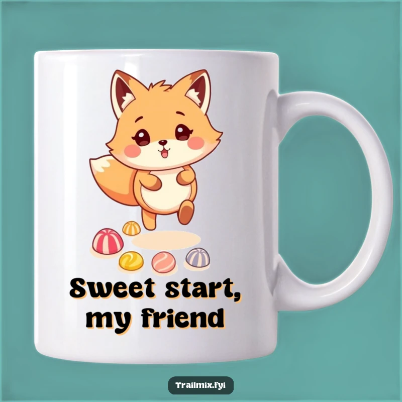 Funny Fox Candy Trail Mug: Sweeten Your Day with Hilarious Sips!