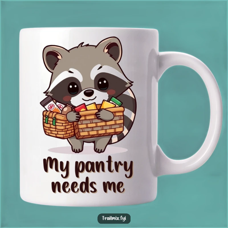 Funny Raccoon Picnic Packing Mug - Adorable Snack Lover Gift Idea