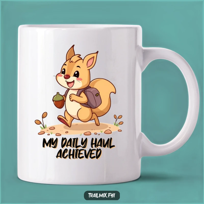 Funny Squirrel Acorn Mug: Bounding Trail Buddy, Perfect Funny Gift for Nut Lovers