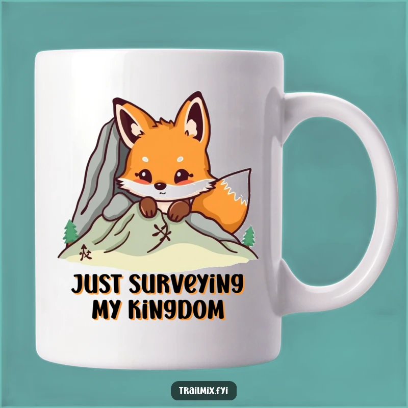 Funny Curious Fox Mountain Peek Mug - The Perfect Whimsical Gift for Nature Lovers