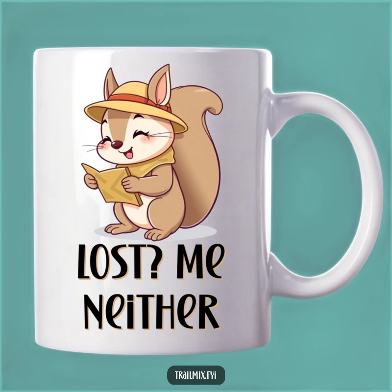 Funny Squirrel Scout Map Mug - A Cheerful Explorer's Perfect Gift