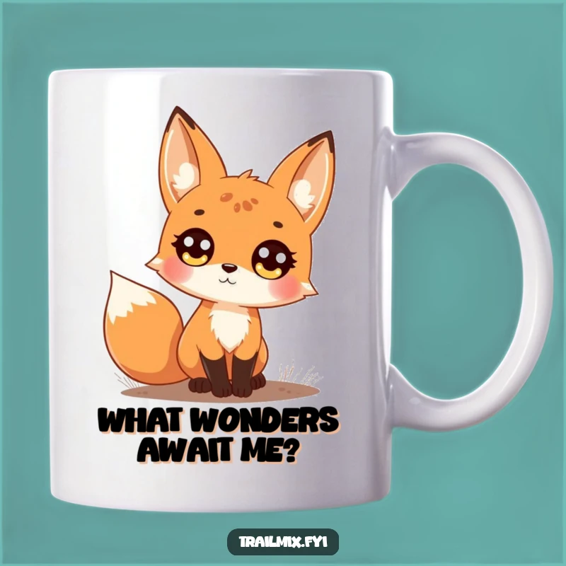 Funny Curious Fox Mug: Wide-Eyed Trail Watcher, Perfect Funny Gift for Nature Lovers