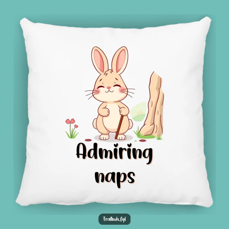 Funny Rabbit Pause Pillow: Cozy Comfort and Humorous Scenic Views, Perfect Gift