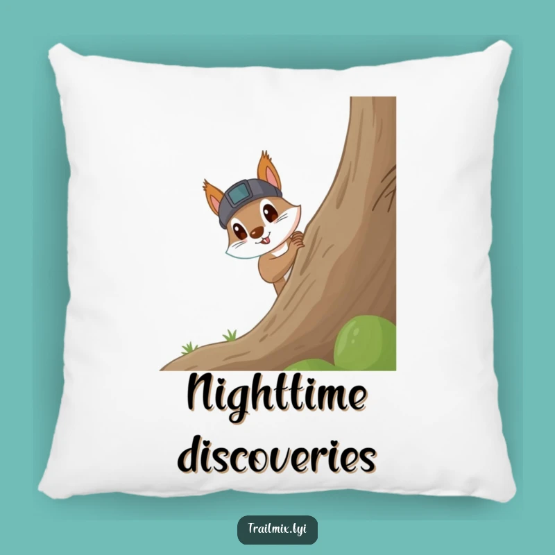 Comfy Funny Squirrel Headlamp Pillow: Cozy Explorer Buddy, Ideal Funny Gift