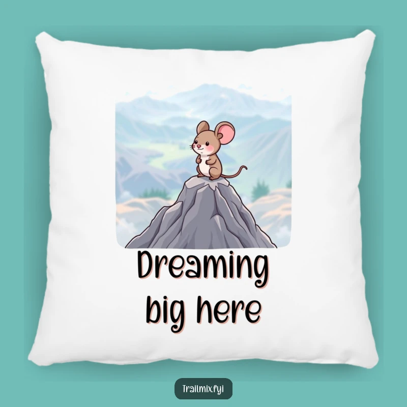 Funny Mouse Mountain Pillow: Cozy Cushion for Little Explorers, Vast View Comfort, Gift