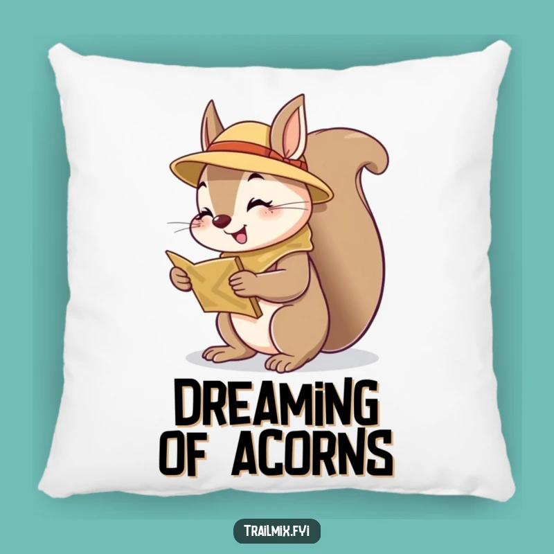 Funny Squirrel Scout Pillow - Cozy Comfort with a Curious, Cheerful Twist