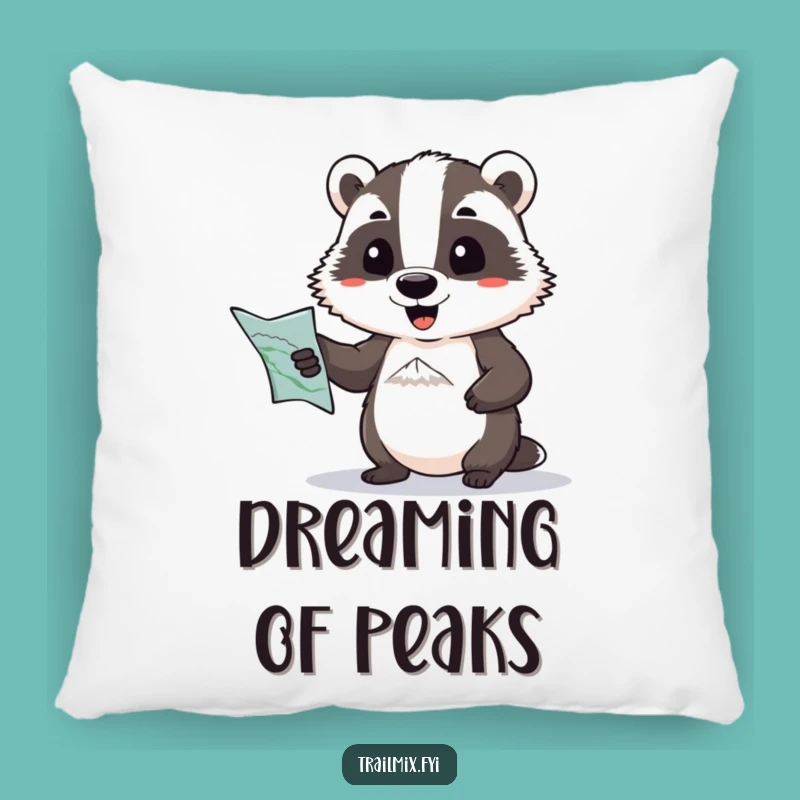 Funny Badger Pillow: Comfy Comfort and Humorous Adventure Vibes, Perfect Gift