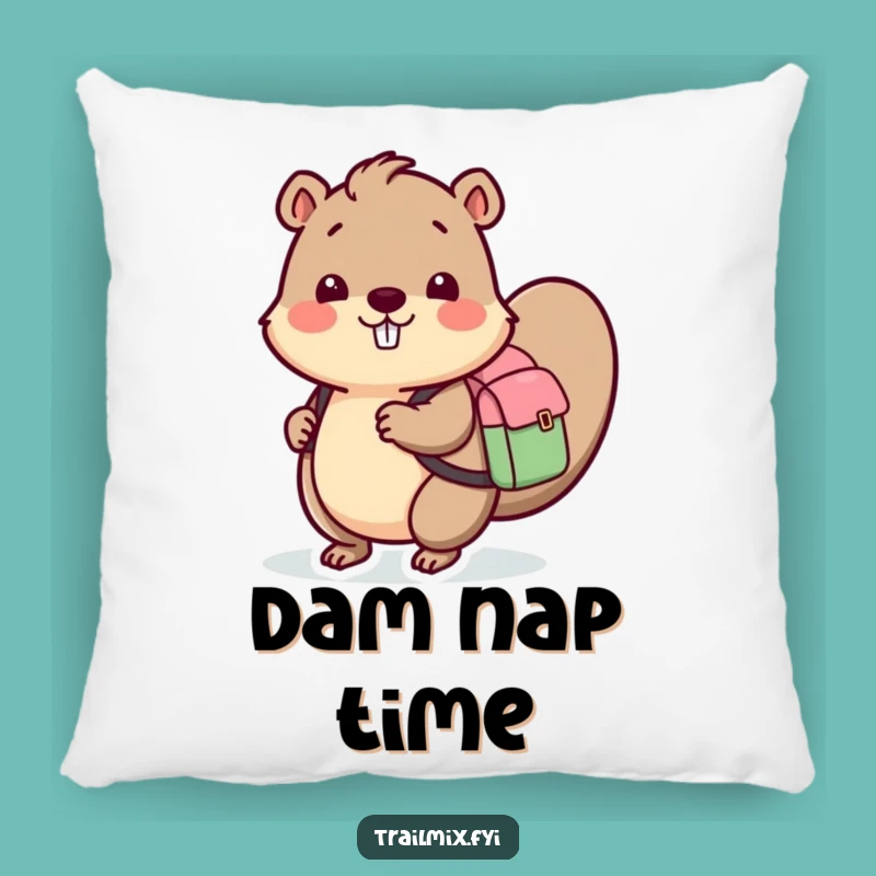 Funny Beaver Backpack Pillow: Cozy Up with Adventure