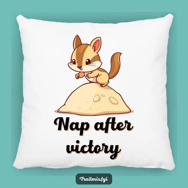 Funny Chipmunk Pillow: Cozy and Hilarious Determined Character Cushion for Comfort