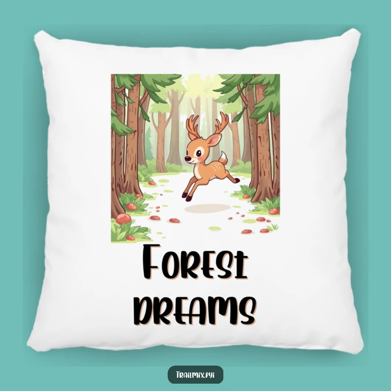 Funny Deer Forest Pillow: Cozy Energetic Comfort Gift
