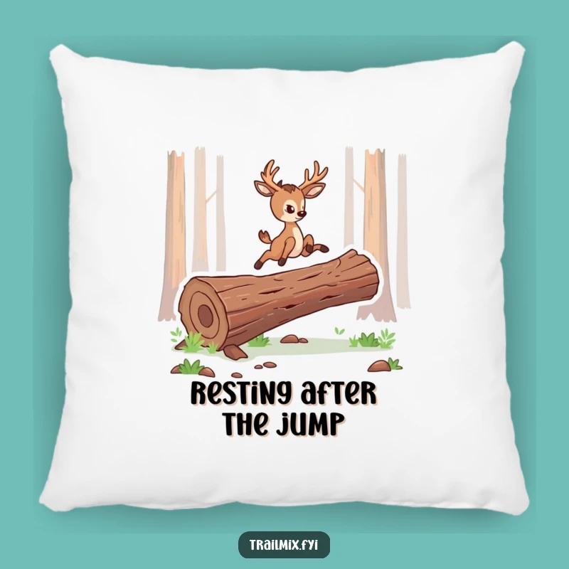 Funny Deer Leap Pillow: Cozy Grace Accent, Determined Comfort Gift