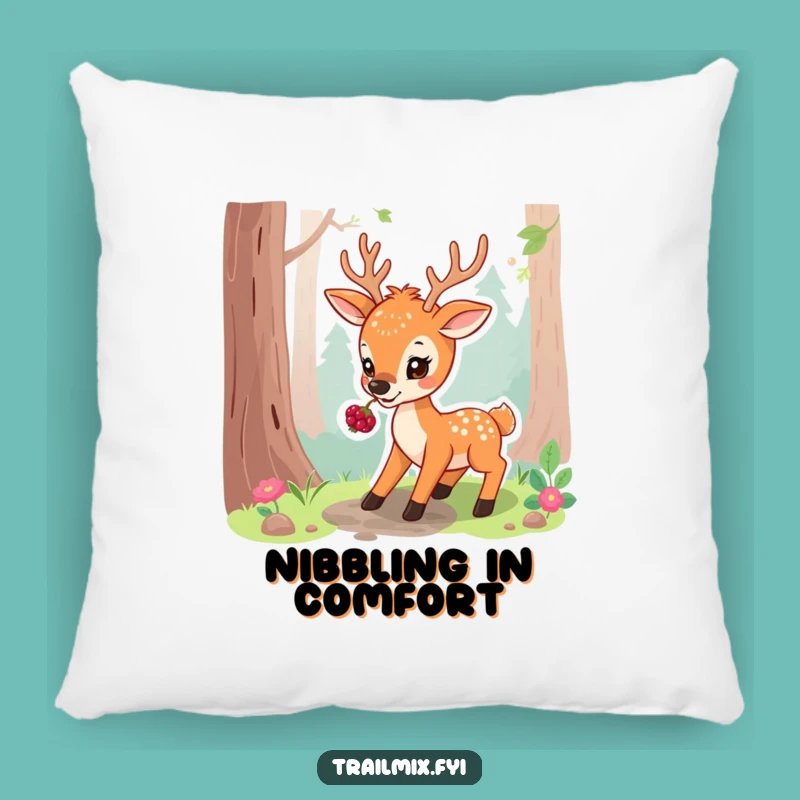 Funny Playful Deer Pillow: Cozy Forest Comfort, Adorable Funny Gift