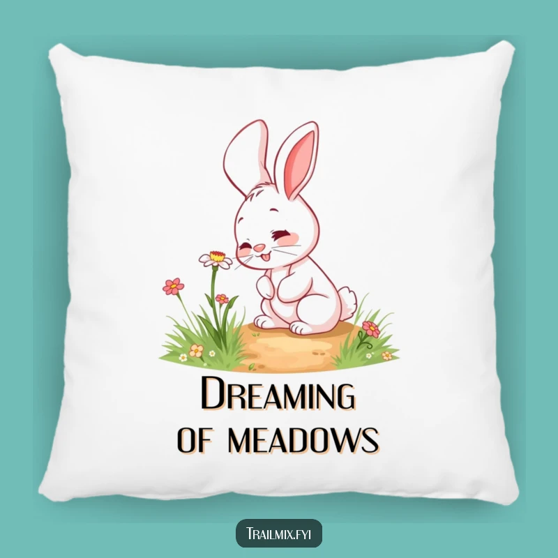Funny Rabbit Flower Pillow: Cozy Giggling Sniffer Cushion Gift