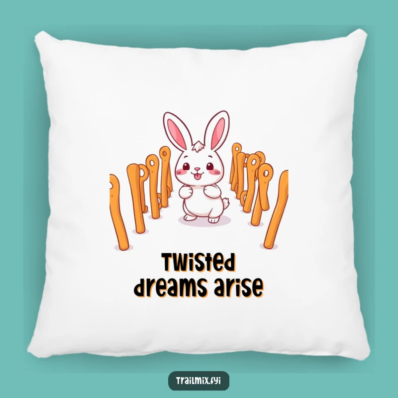 Funny Rabbit Pretzel Maze Pillow - Happy & Hilarious Comfort Gift