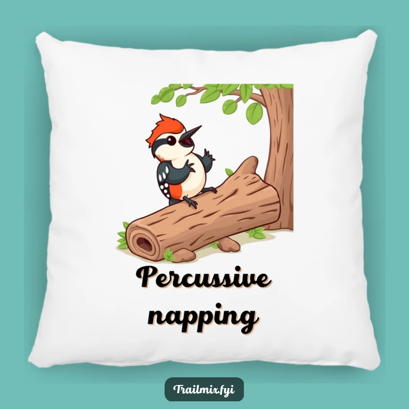 Funny Woodpecker Rhythm Pillow - Cozy Bird Accent Gift