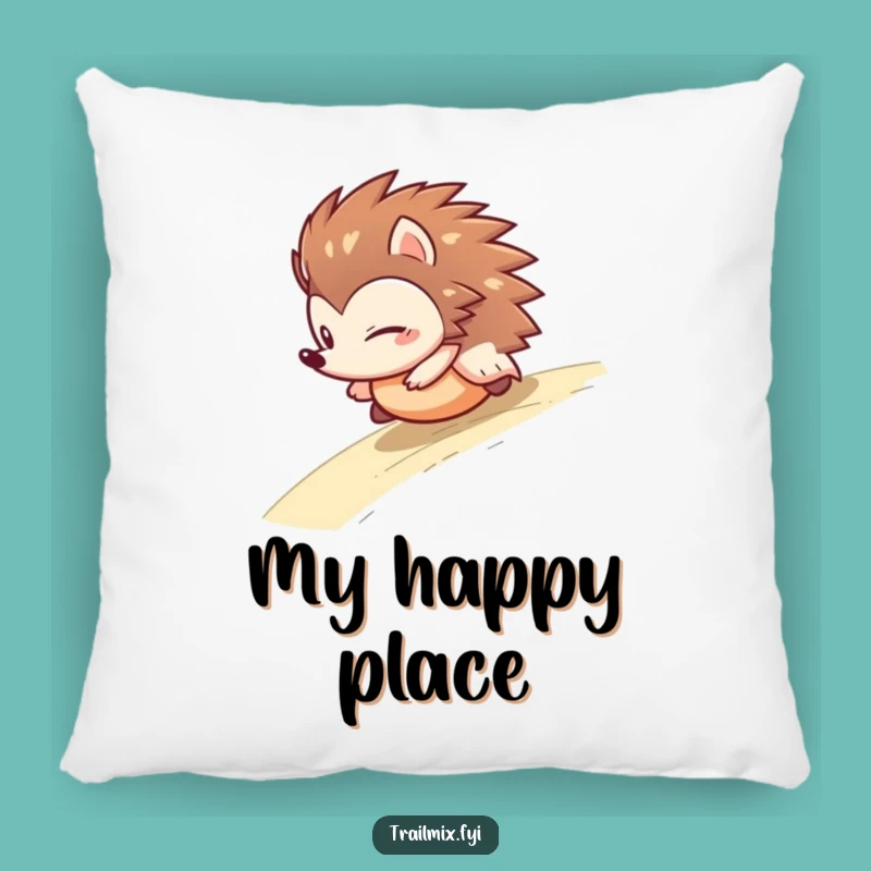 Funny Hedgehog Rolling Comfort Pillow - Soft, Humorous Determined Design Gift