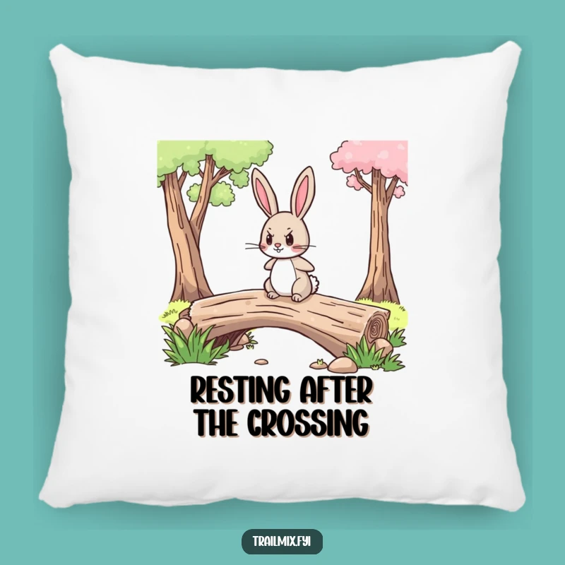 Funny Brave Rabbit Pillow: Cozy Determination, Inspiring Funny Gift