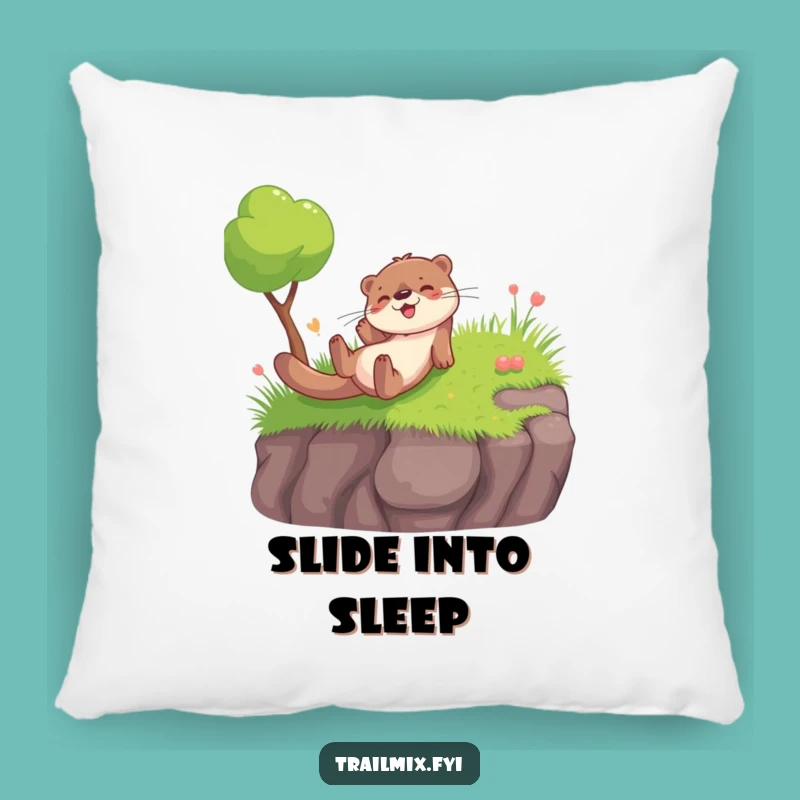 Funny Otter Slide Pillow: Cozy Comfort with a Playful Twist