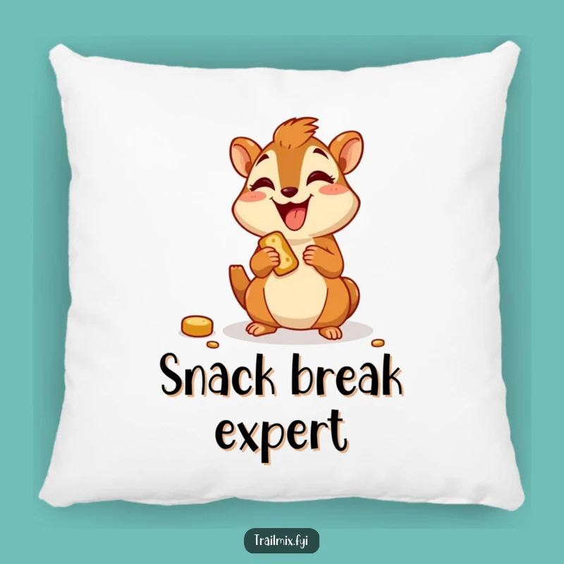 Funny Chipmunk Pillow - Cozy Joyful Character Home Decor Gift