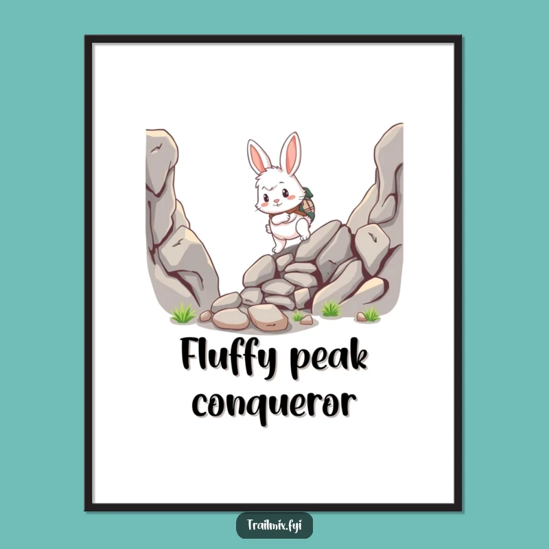 Funny Rabbit Adventurer Digital Print - Instant Fluffy Hero Art