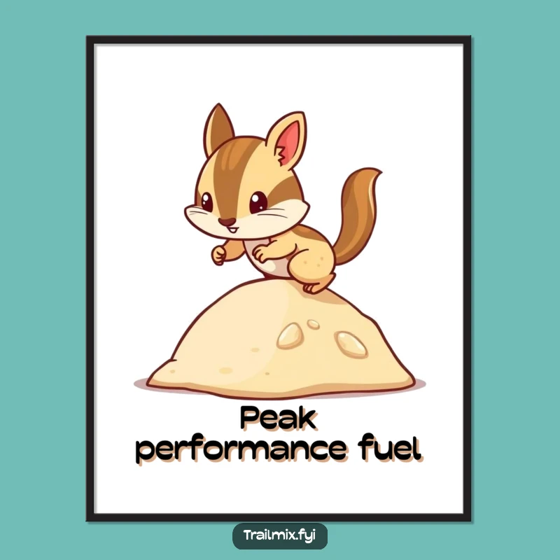 Funny Chipmunk Digital Art: Hilarious Determined Character Print for Instant Decor