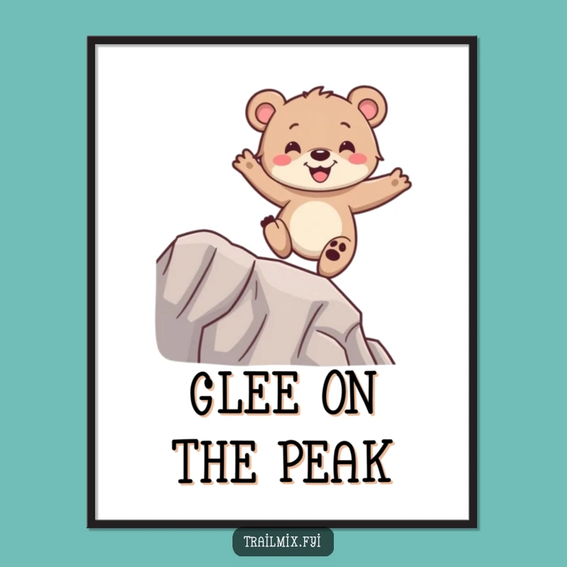 Funny Bear Cub Digital Art - Gleeful Balance for Joyful Wall Decor