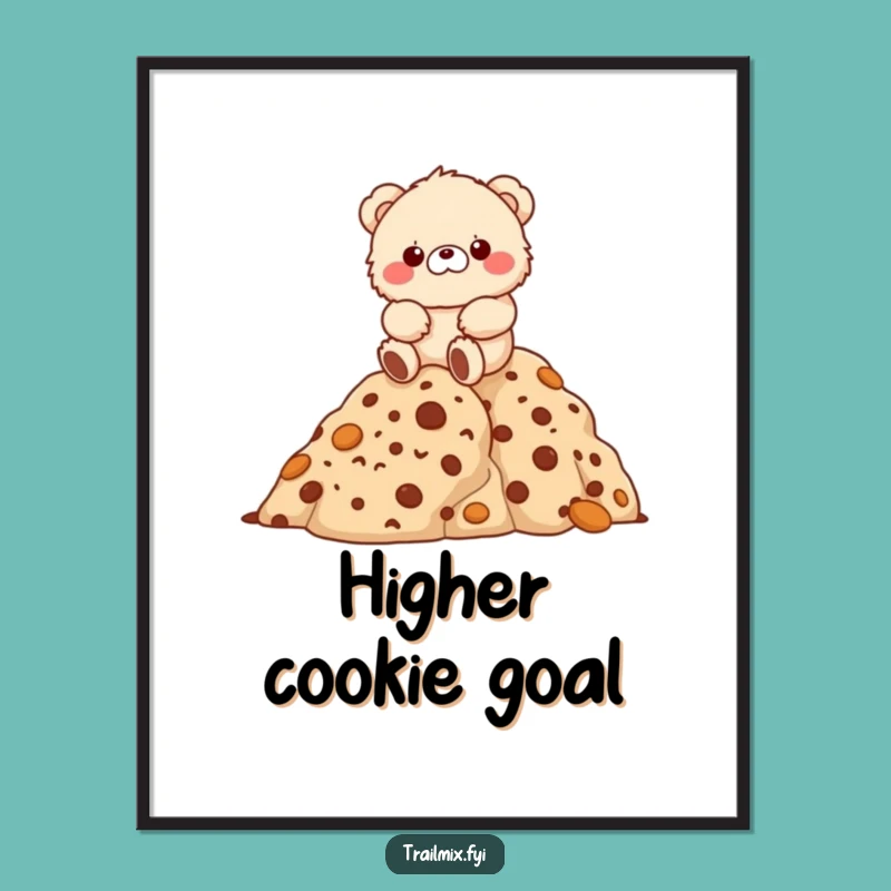 Funny Bear Cookie Mountain Digital Art - Joyful & Hilarious Print Gift