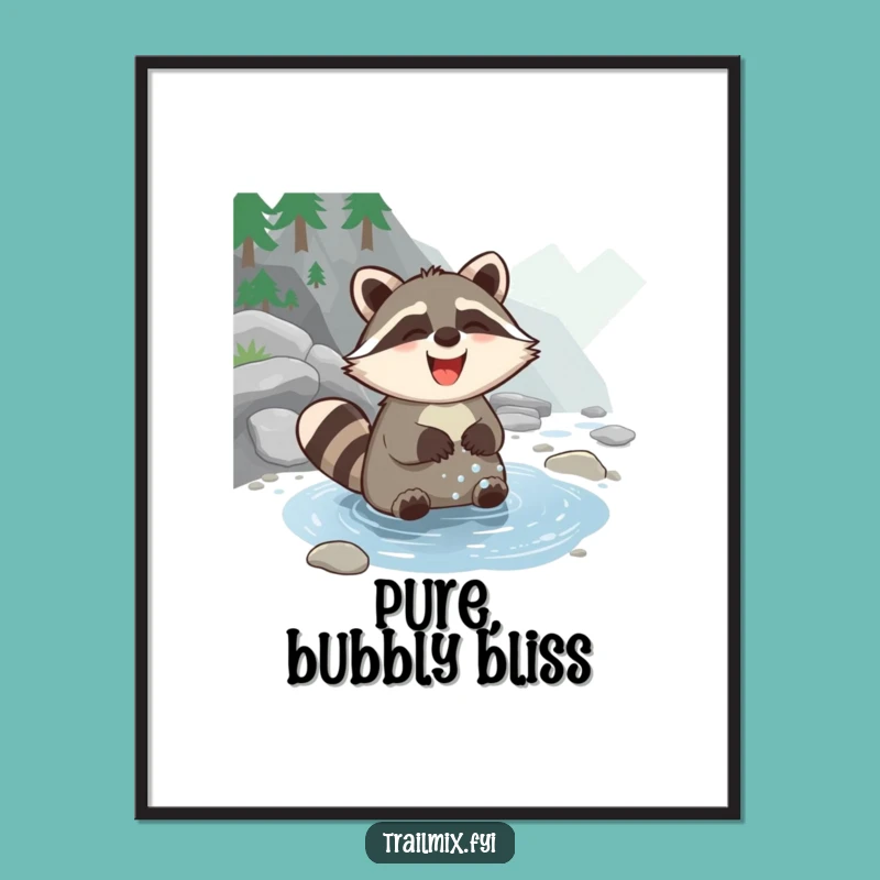 Funny Giggling Raccoon Digital Art: Instant Joy for Your Walls, A Unique Funny Gift
