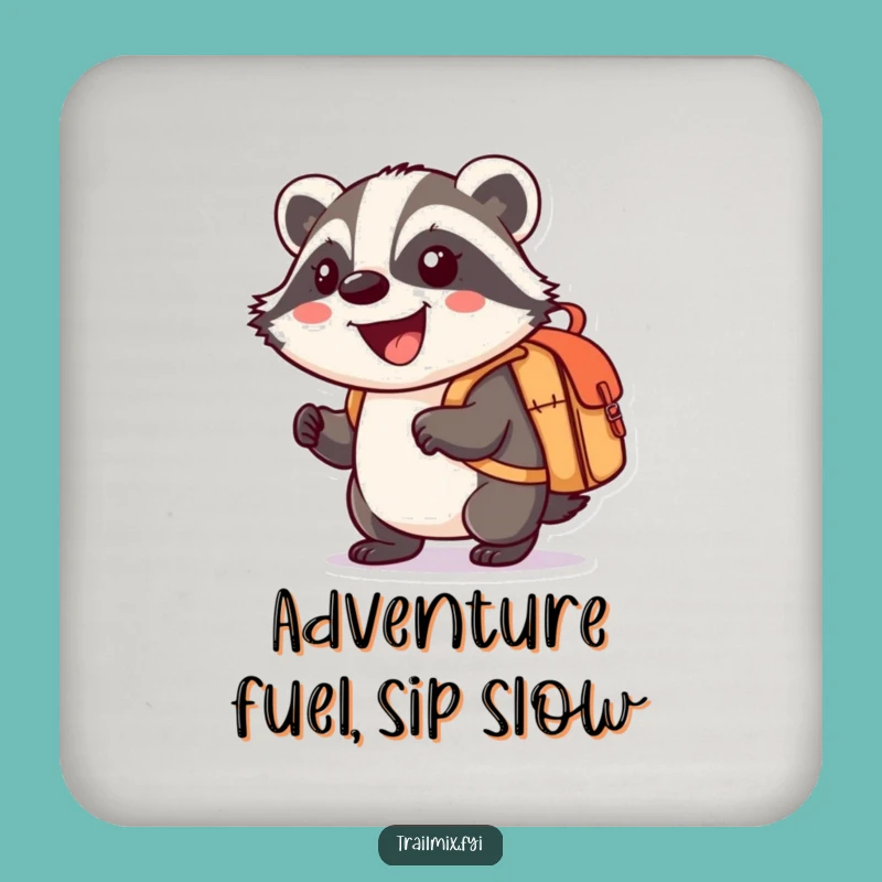 Funny Badger Explorer Coaster - Durable Cartoon Travel Gift