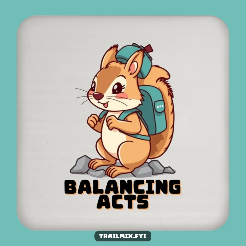 Funny Squirrel Climbing Coaster - Determined & Hilarious Drink Gift